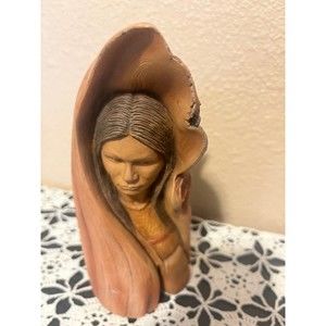 Walk in Beauty Vintage Wood Resin Sculpture